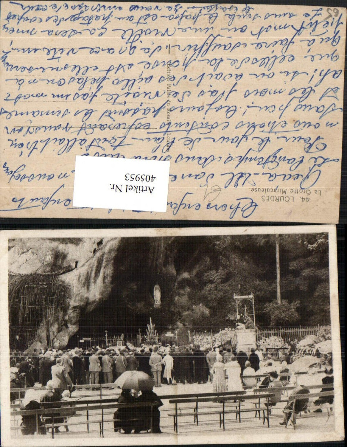 405953,Midi-Pyrenees Hautes-Pyrenees Lourdes La Grotte Miraculeuse