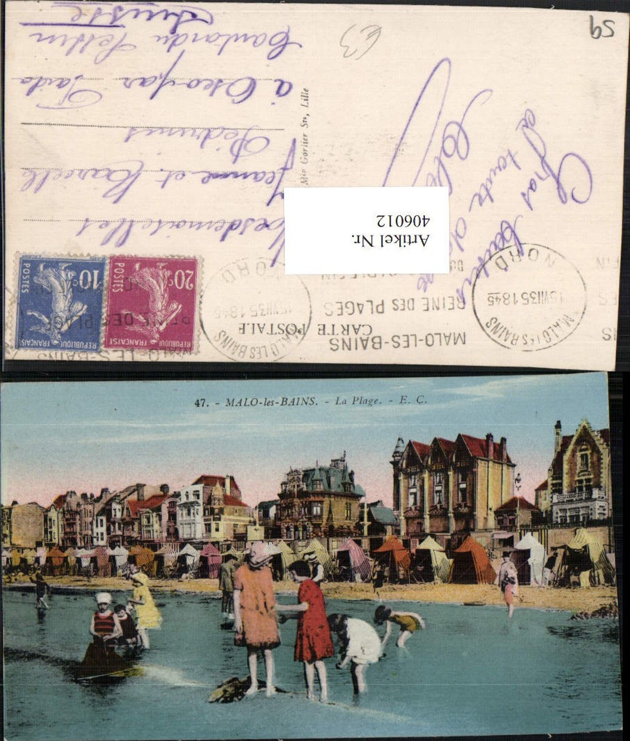 406012,Nord-Pas-de-Calais Nord Malo-les-Bains La Plage Beach Beach life