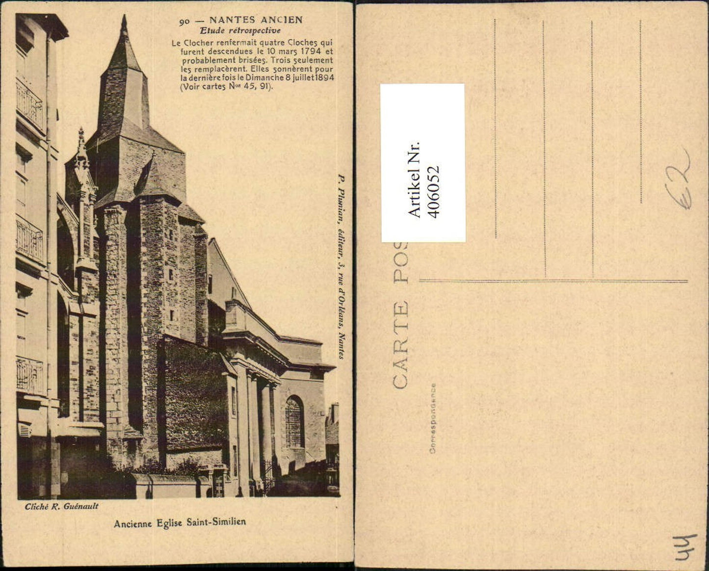 406052,Pays de la Loire Loire-Atlantique Nantes Eglise Saint-Similien Kirche