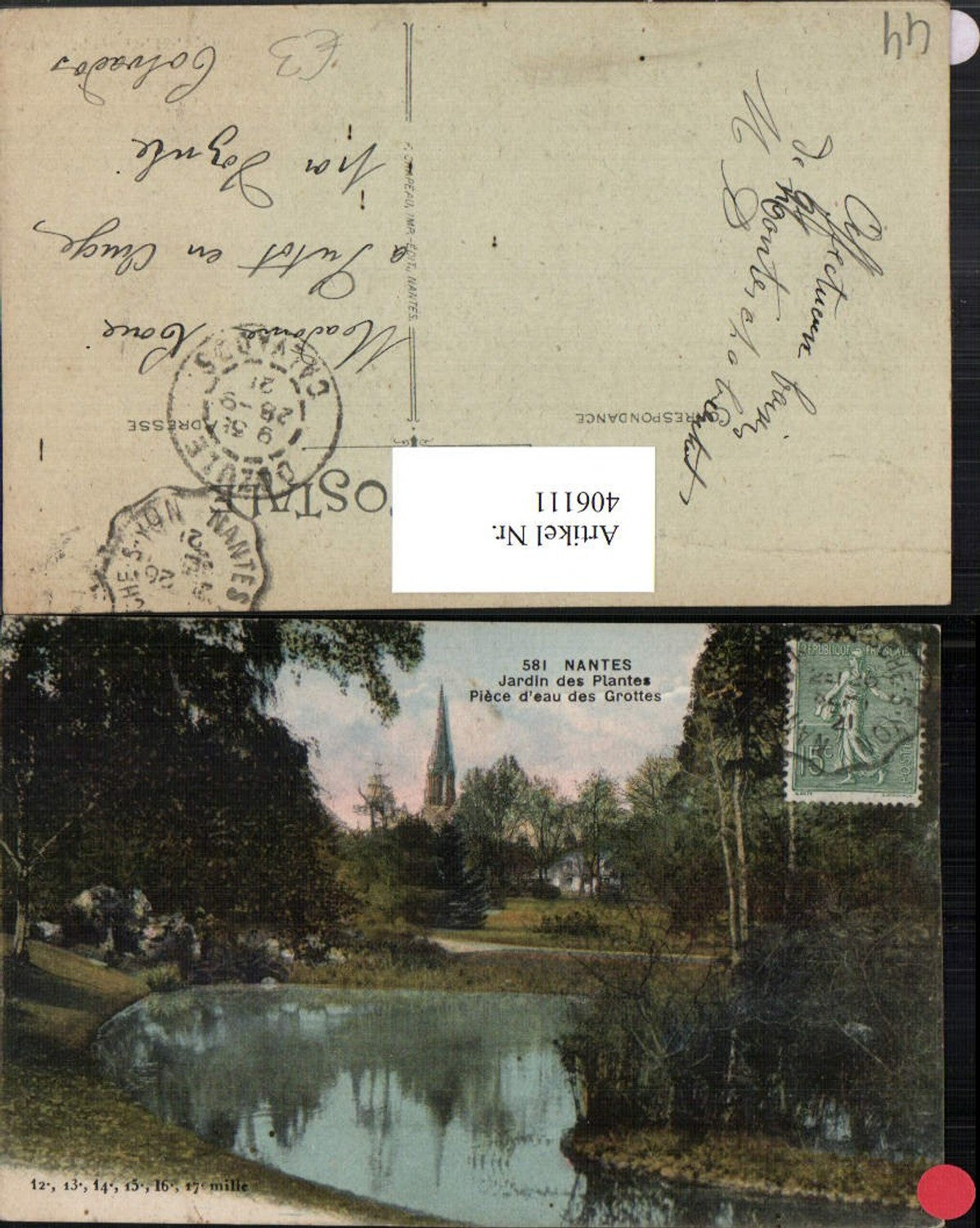 406111,Pays de la Loire Nantes Jardin des Plantes Piece d'eau des Grottes Park