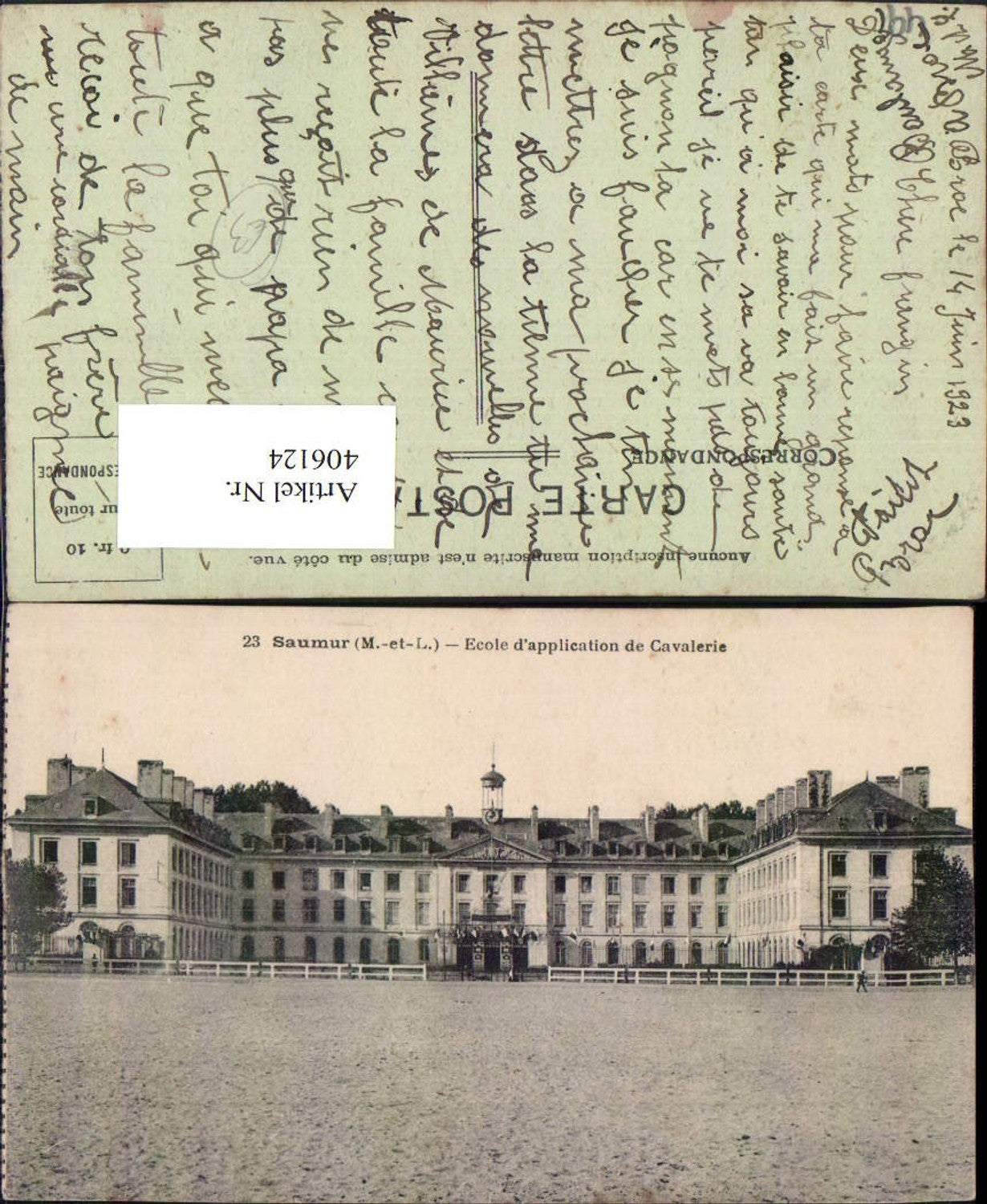 406124,Pays de la Loire Maine-et-Loire Saumur Ecole d'application de Cavalerie Schule