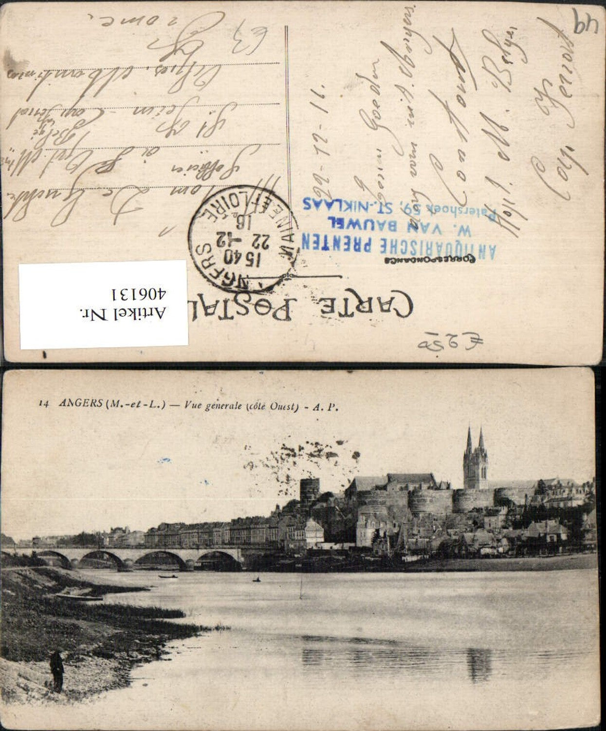406131,Pays de la Loire Maine-et-Loire Angers Vue generale Totale Brücke