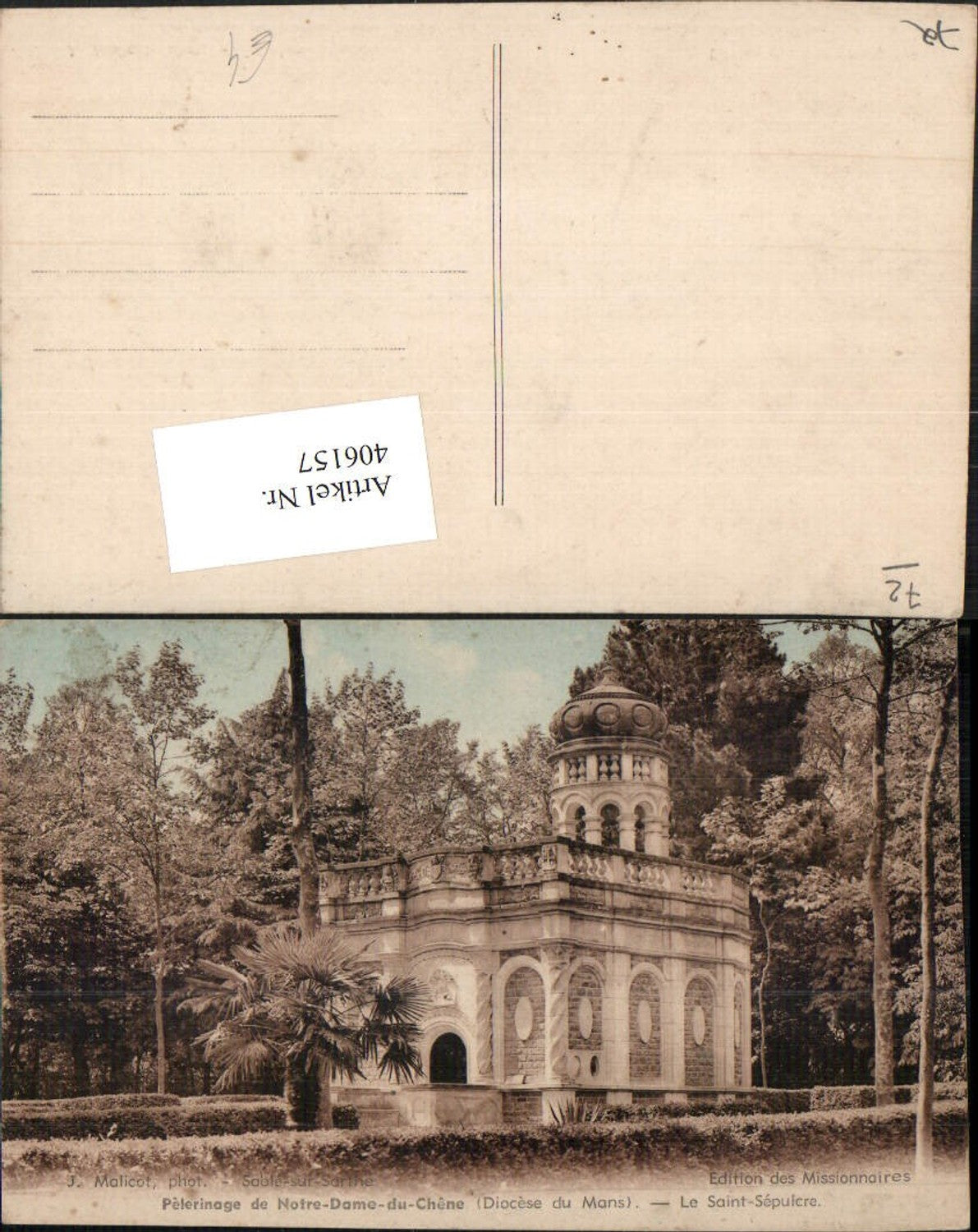 406157,Pays de la Loire Sarthe Pelerinage de Notre-Dame-du-Chene Le Saint-Sepuicre