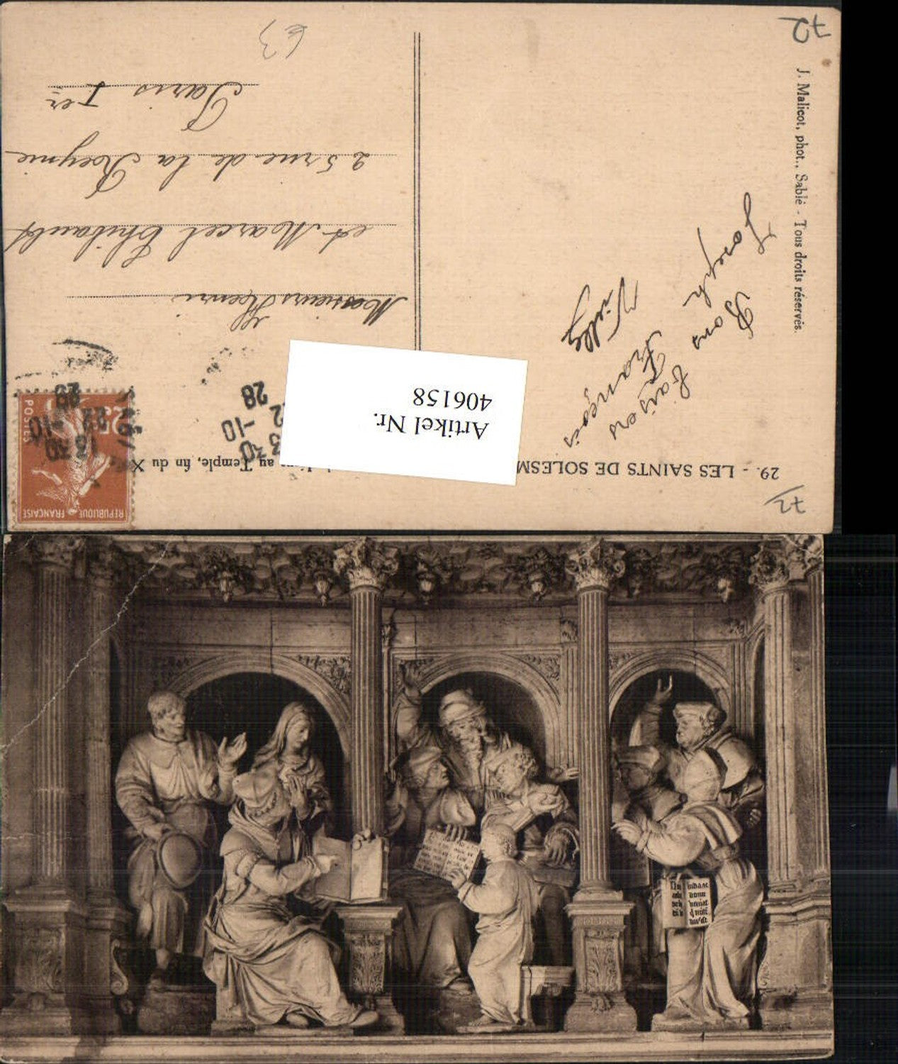 406158,Pays de la Loire Sarthe Les Saints de Solesmes Figuren
