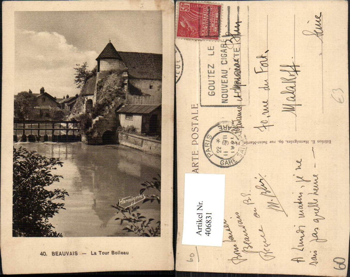 406831,Picardie Oise Beauvais La Tour Boileau Wehr Turm