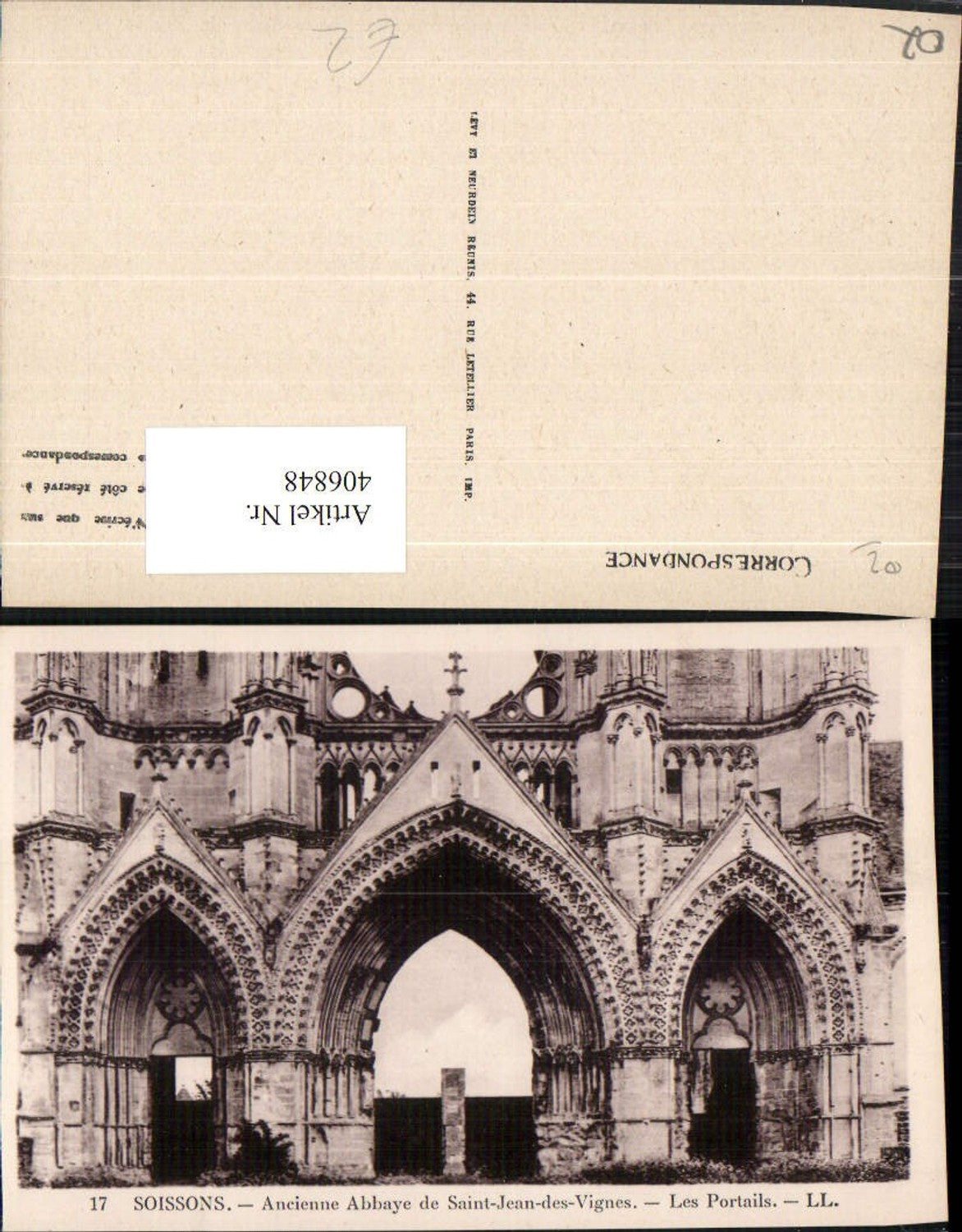 406848,Picardie Aisne Soissons Abbaye de Saint-Jean-des-Vignes Portails Kloster