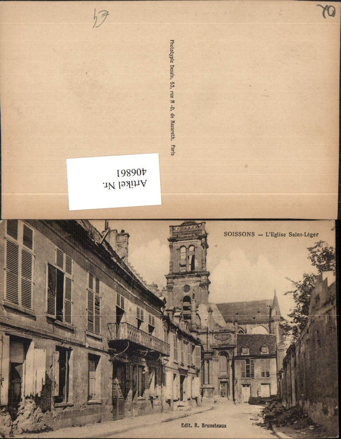 406861,Picardie Aisne Soissons L'Eglise Saint-Leger Kirche