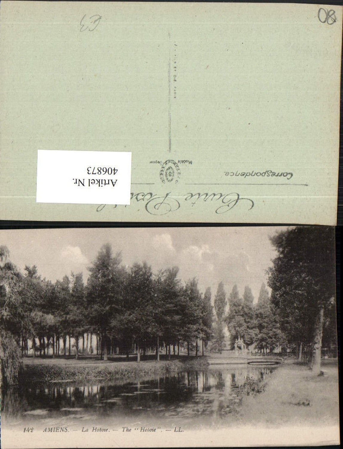 406873,Picardie Somme Amiens La Hotoie Park Fluss Partie