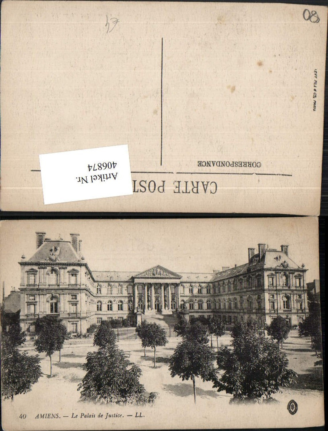 406874,Picardie Somme Amiens Le Palais de Justice Justizpalast