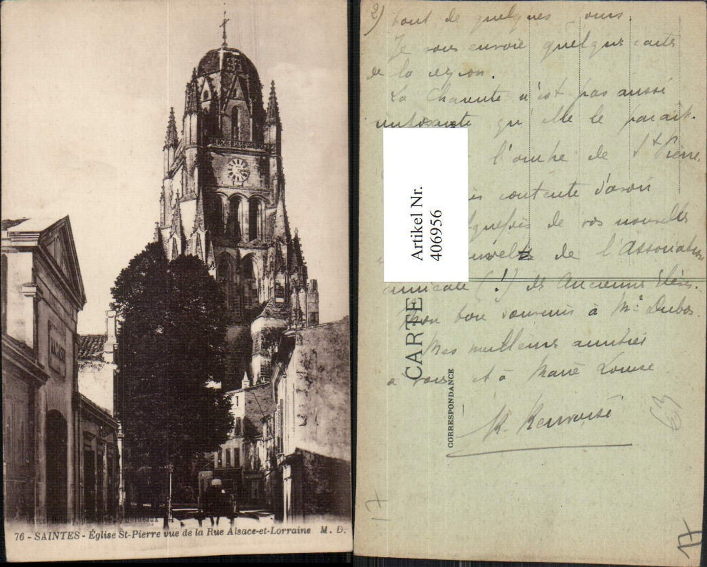 406956,Poitou-Charentes Charente-Maritime Saintes Eglise St-Pierre Kirche