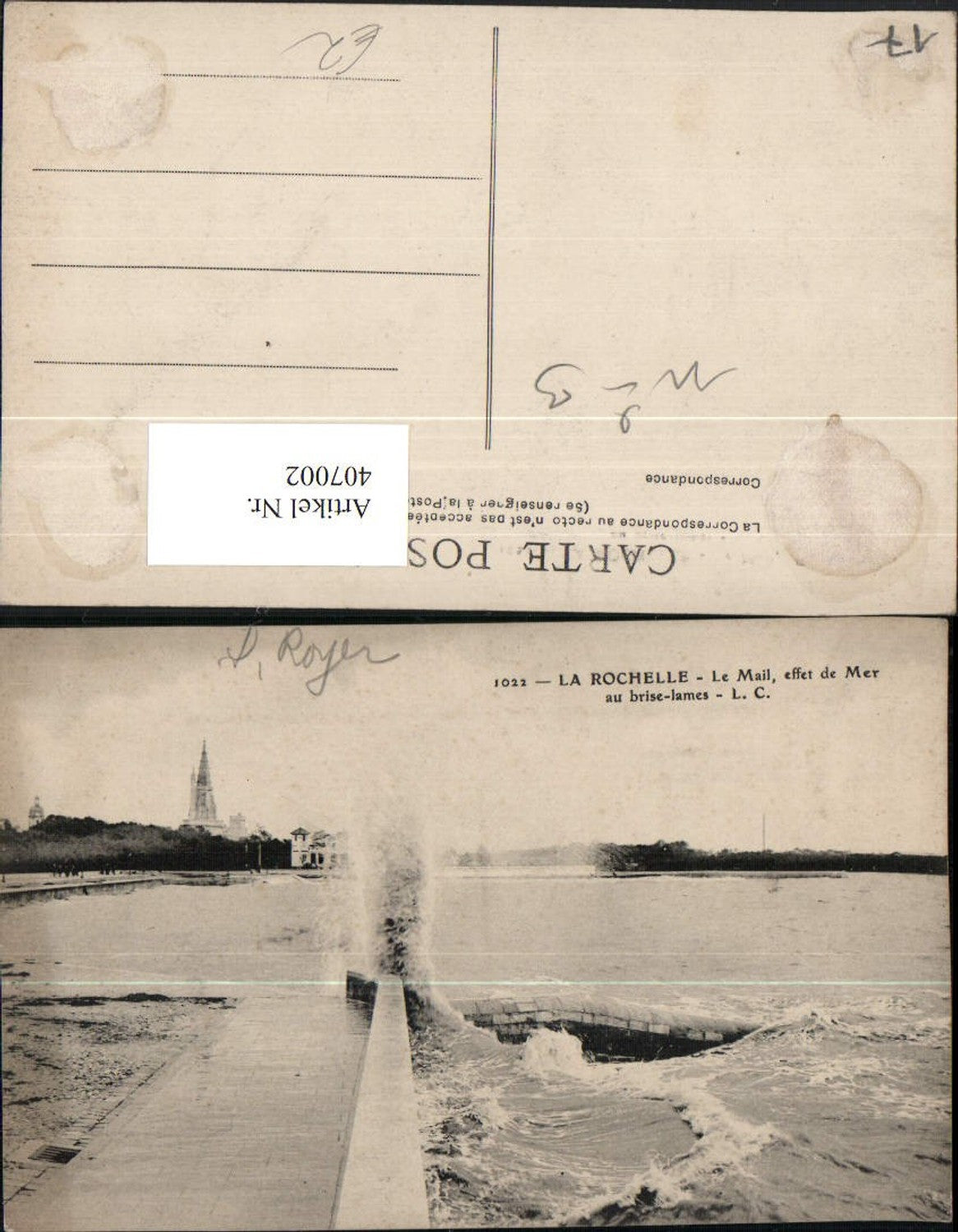 407002,Poitou-Charentes Charente-Maritime La Rochelle Le Mail Brandung Loch