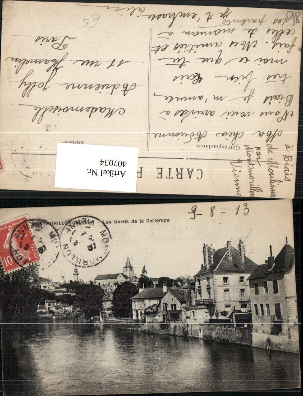 407034,Poitou-Charentes Charente-Maritime Vienne Montmorillon Bords de la Gartempe Fluss
