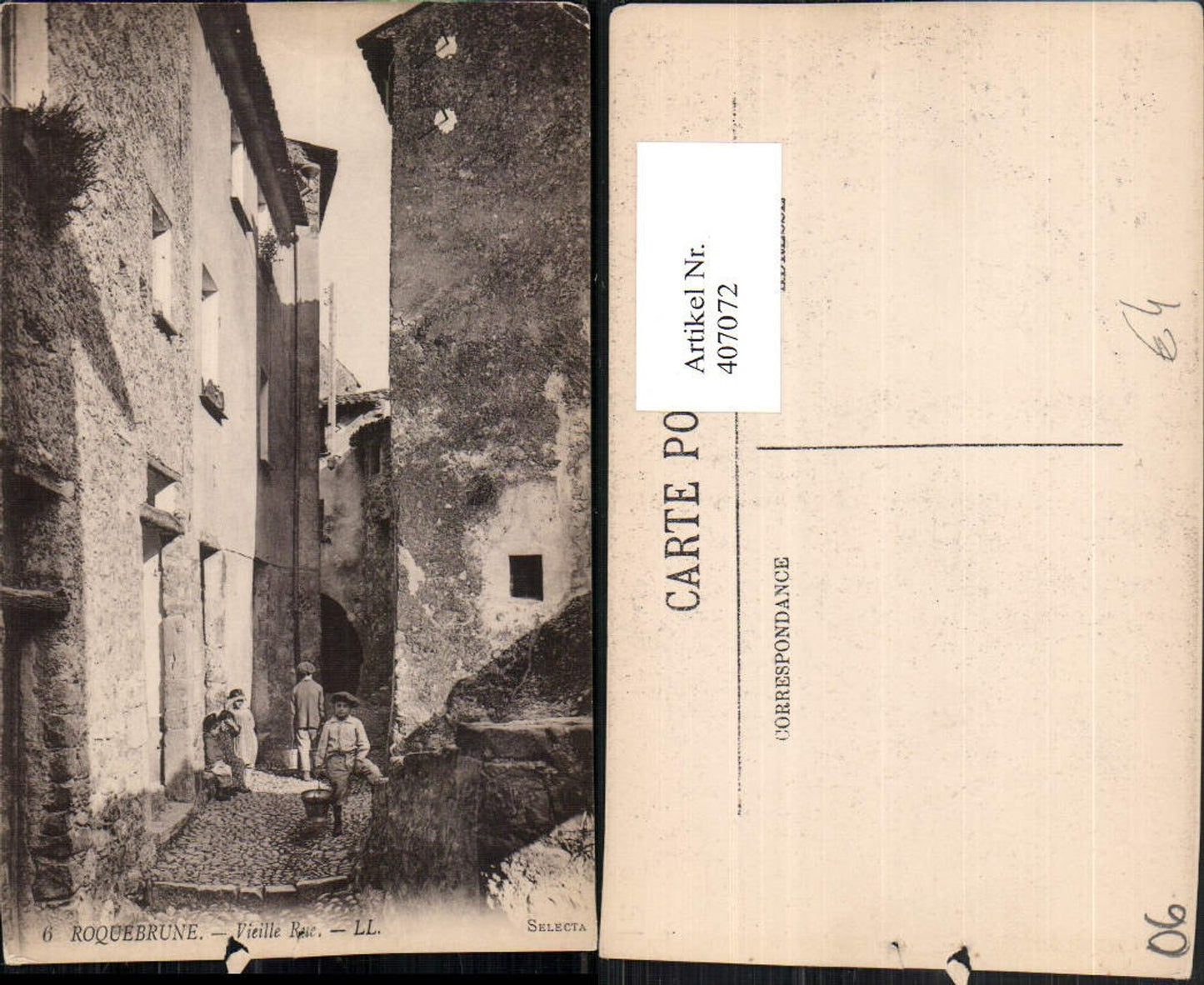 407072,Provence-Alpes-Cote-Azur Alpes-Maritimes Roquebrune Vieille Rue Gasse