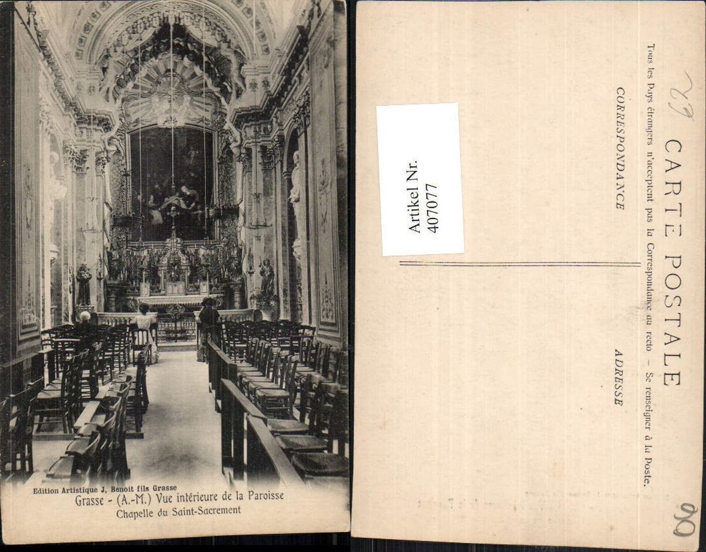 407077,Provence-Alpes-Cote-Azur Alpes-Maritimes Grasse Saint-Sacrement Interieur Kirche
