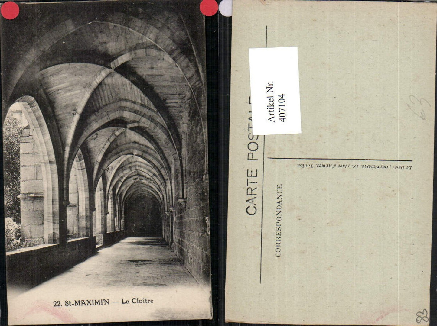 407104,Provence-Alpes-Cote-Azur Var St-Maximin Le Cloitre Kloster Gang Arkaden