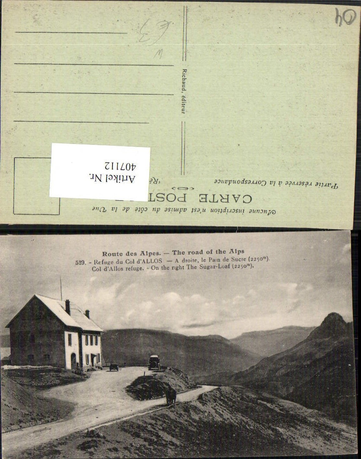 407112,Provence-Alpes-Cote-Azur Alpes-de-Haute-Provence Refuge Col d'Allos Bergkulisse