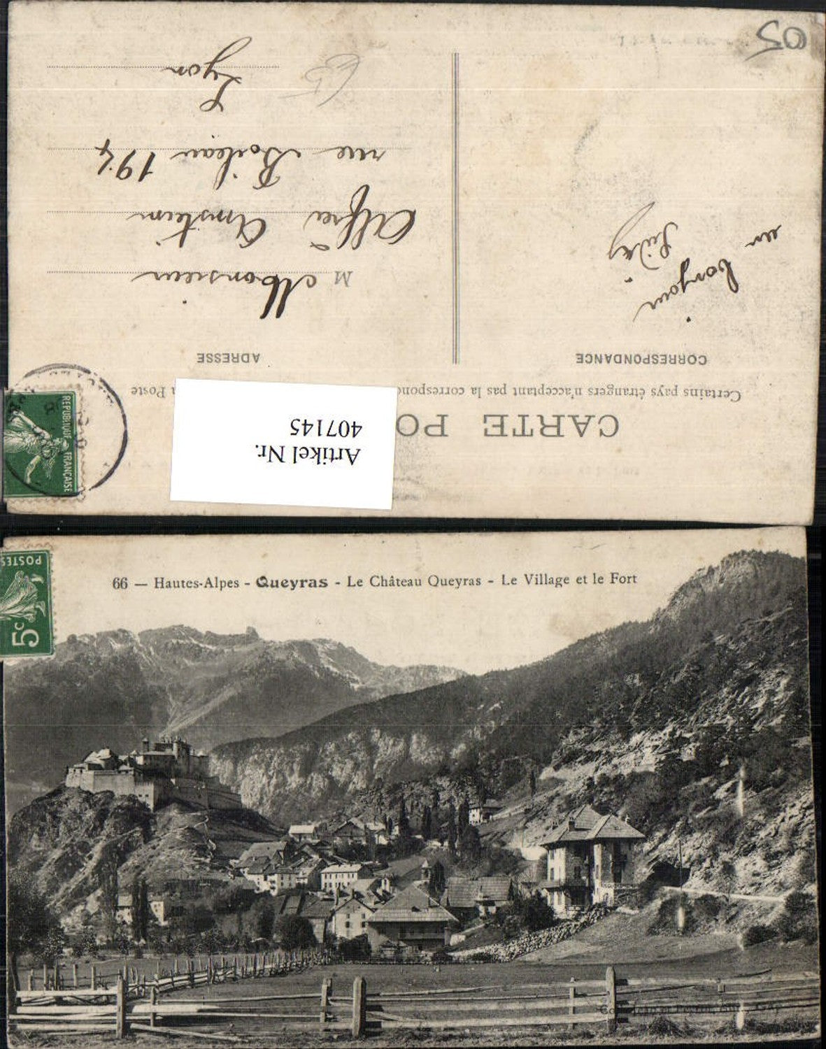 407145,Provence-Alpes-Cote-Azur Hautes-Alpes Queyras Village et le Fort Totale Festung