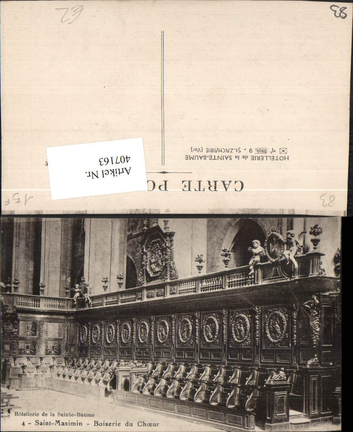 407163,Provence-Alpes-Cote-Azur Var Saint-Maximin Boiserie du Choeur Chor Kirche