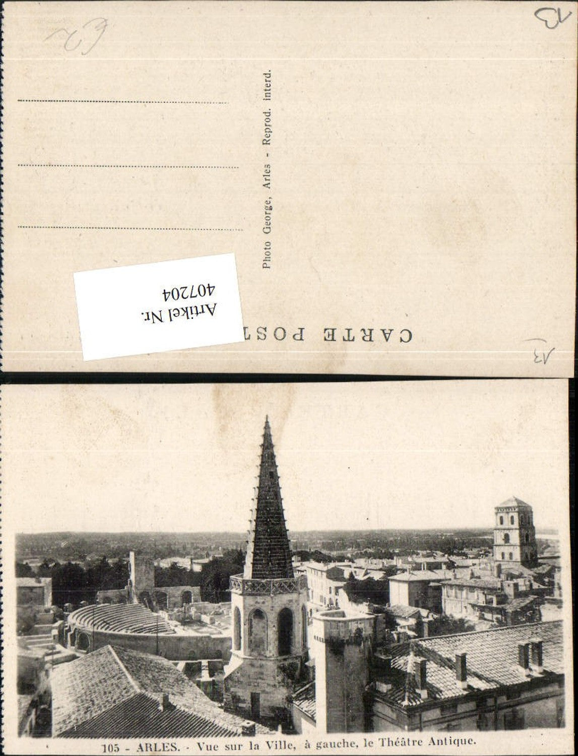 407204,Provence-Alpes-Cote-Azur Bouches-de-Rhone Arles Theatre Antique Teilansicht Antikes Theater
