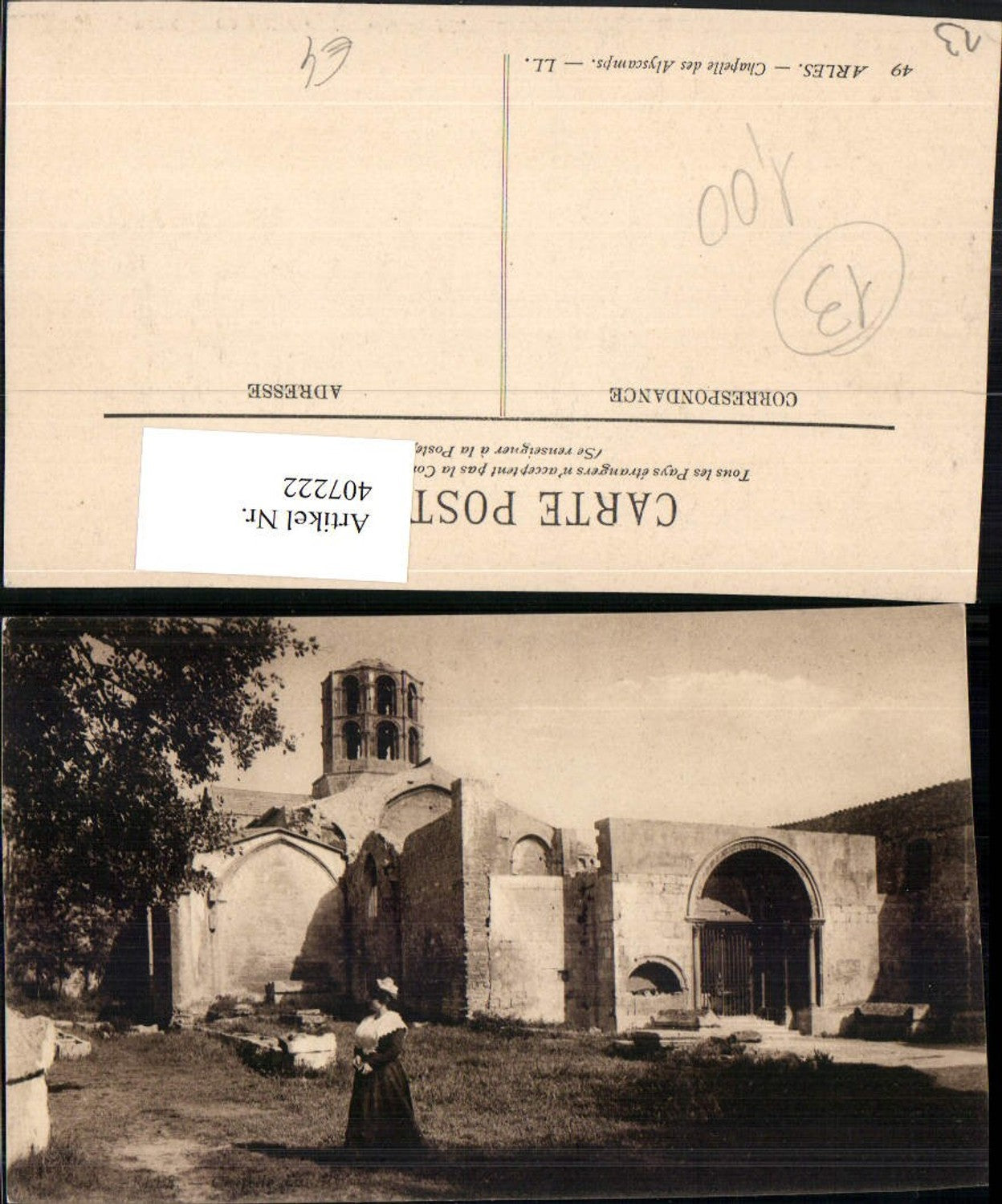 407222,Provence-Alpes-Cote-Azur Bouches-de-Rhone Arles Chapelle des Alyscamps Kapelle