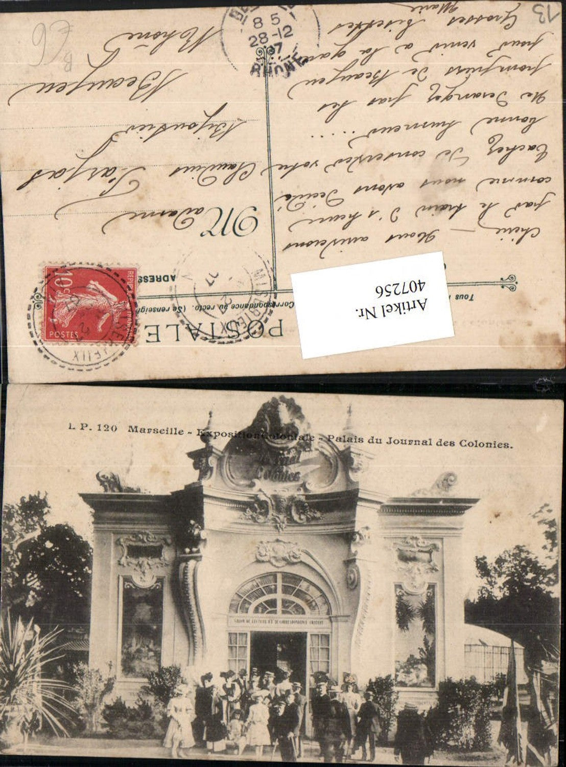 407256,Provence-Alpes-Cote-Azur Bouches-de-Rhone Marseille Exposition Coloniale Palais Colonies