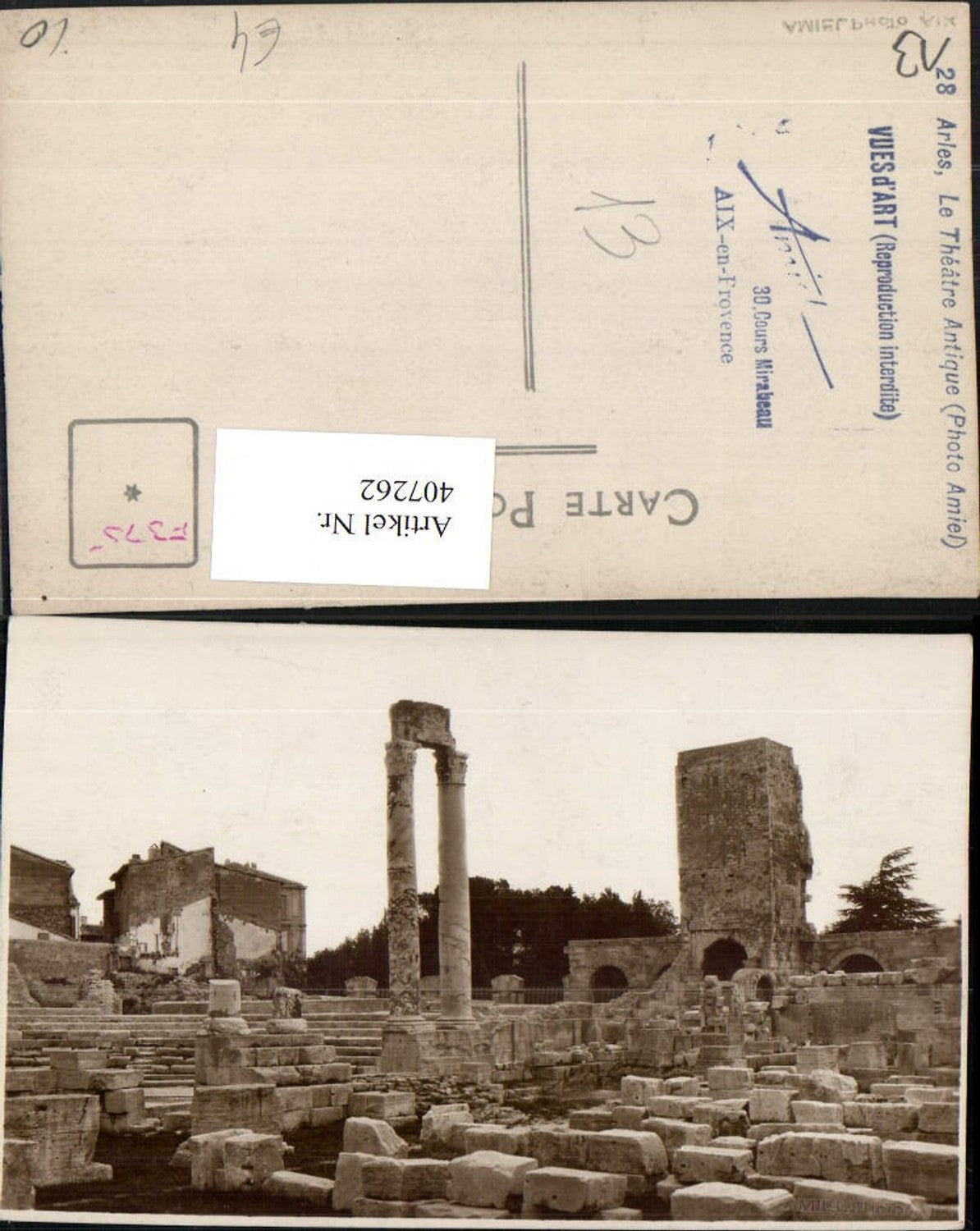 407262,Provence-Alpes-Cote-Azur Bouches-de-Rhone Arles Theater Antique Antique theater