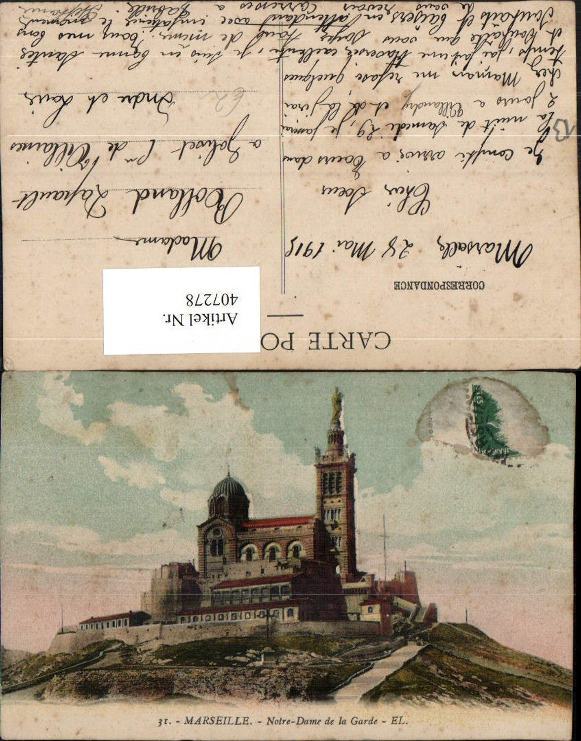 407278,Provence-Alpes-Cote-Azur Bouches-de-Rhone Marseille Notre-Dame de la Garde Kirche