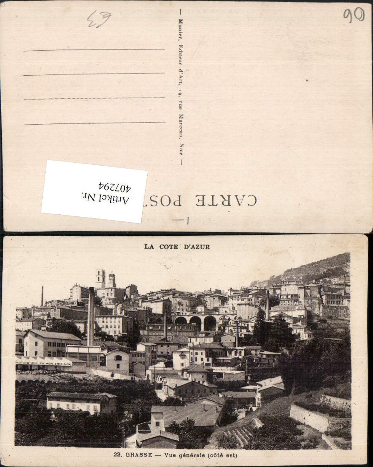 407294,Provence-Alpes-Cote-Azur Alpes-Maritimes Grasse Vue generale Totale