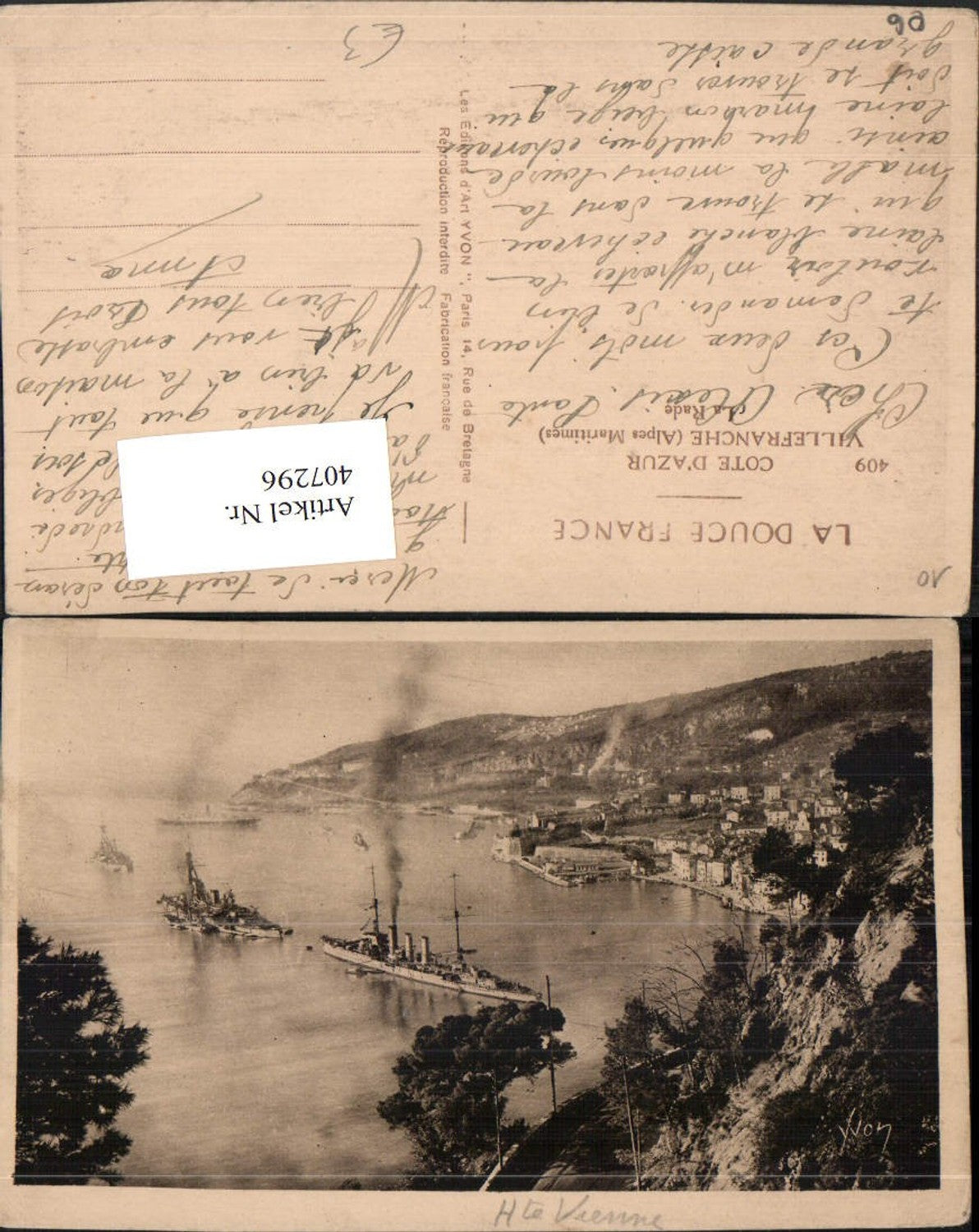 407296,Provence-Alpes-Cote-Azur Alpes-Maritimes Villefranche La Rade Dampfer Schiffe