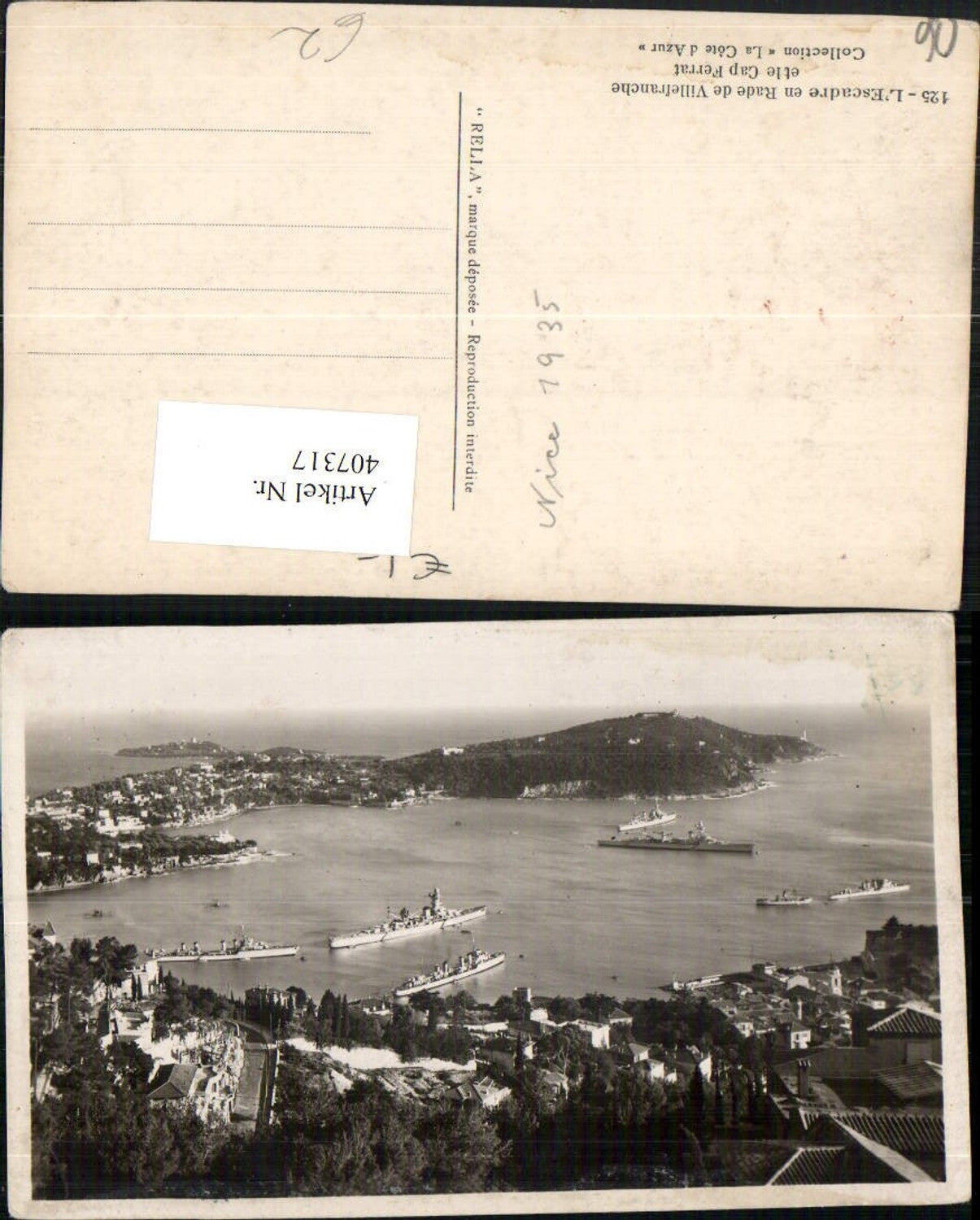 407317,Provence-Alpes-Cote-Azur Alpes-Maritimes Rade de Villefranche et le Cap Ferrat Bucht