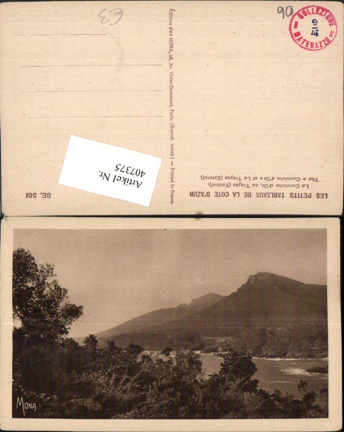 407375,Provence-Alpes-Cote-Azur Alpes-Maritimes Trayas Esterel La Corniche d'Or Bergkulisse