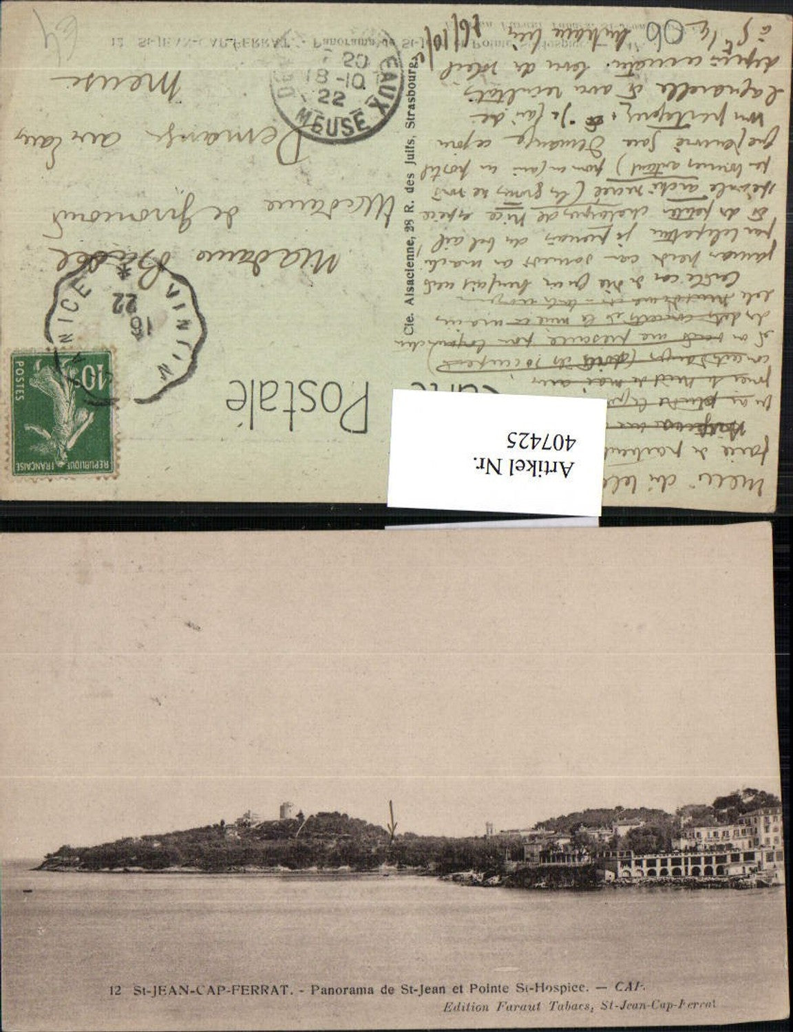 407425,Provence-Alpes-Cote-Azur Alpes-Maritimes St-Jean Cap Ferrat Panorama et Pointe St-Hospice