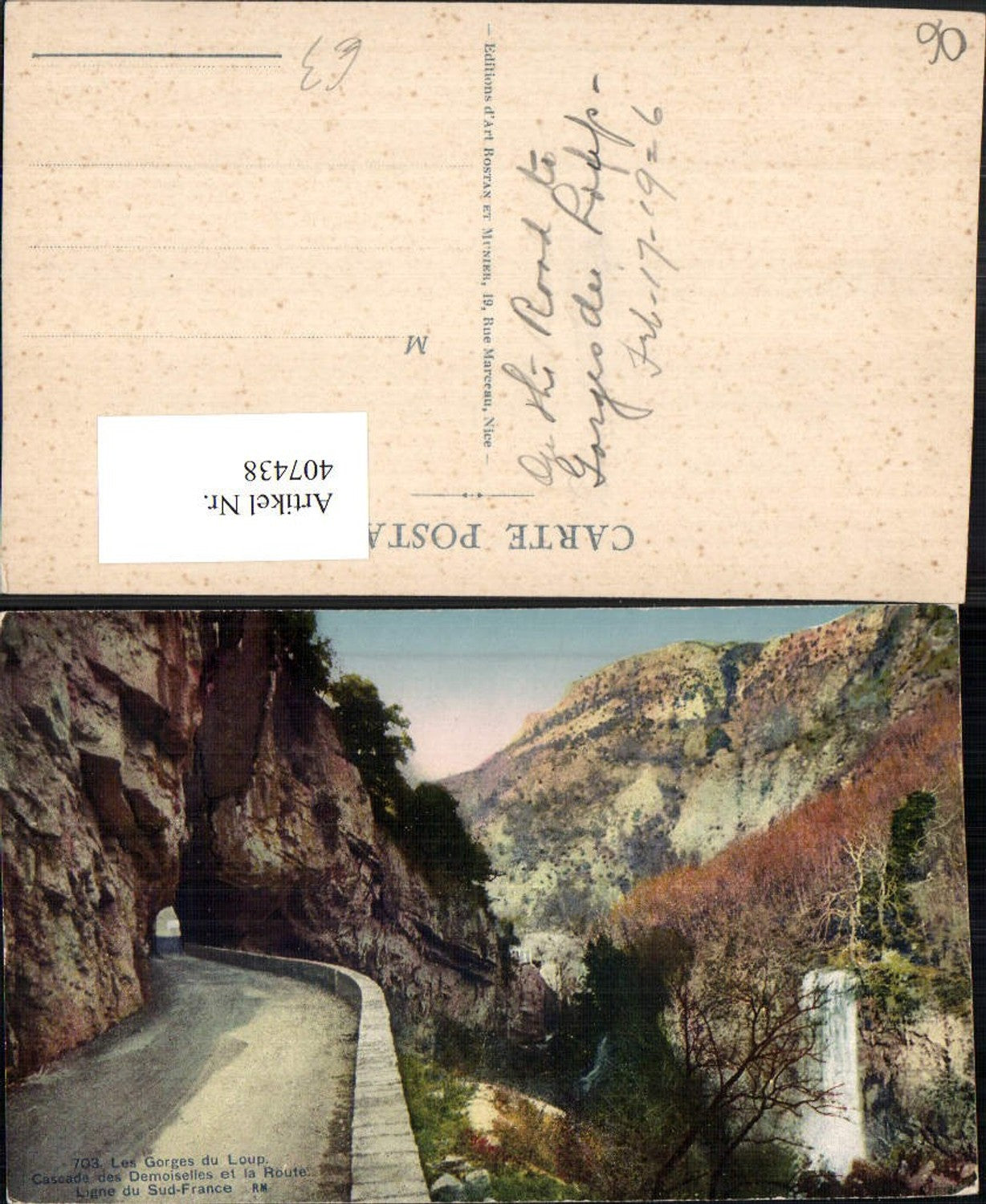 407438,Provence-Alpes-Cote-Azur Alpes-Maritimes Gorges du Loup Cascade Wasserfall Tunnel