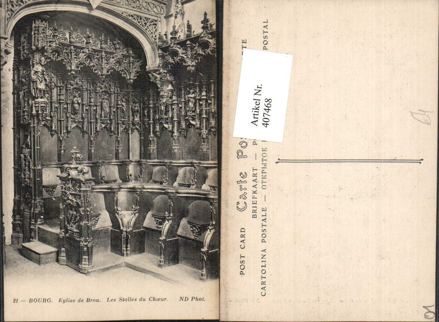 407468,Rhone-Alpes Ain Bourg Eglise de Brou Les Stalles du Chour Chorgestühl