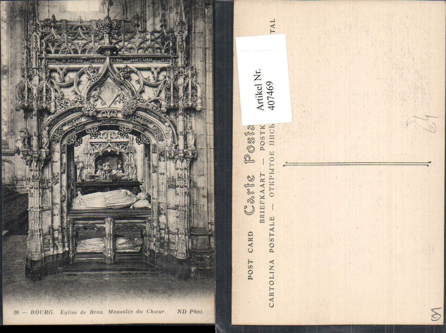 407469,Rhone-Alpes Ain Bourg Eglise de Brou Mausolee du Choeur Mausoleum