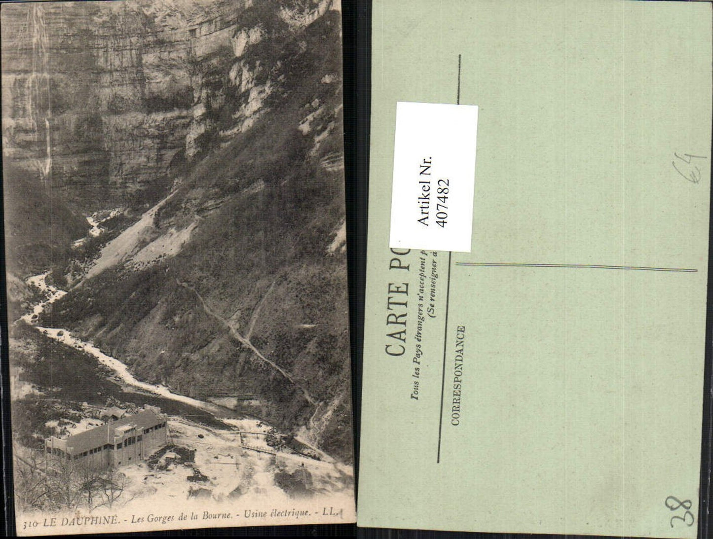 407482,Rhone-Alpes Isere Les Gorges de la Bourne Usine electrique Elektrizitätswerk