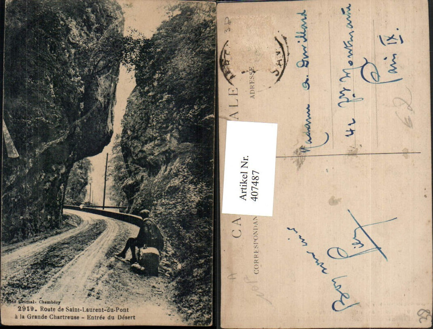 407487,Rhone-Alpes Isere Route de Saint-Laurent-du-Pont a la Grande Chartreuse Straße