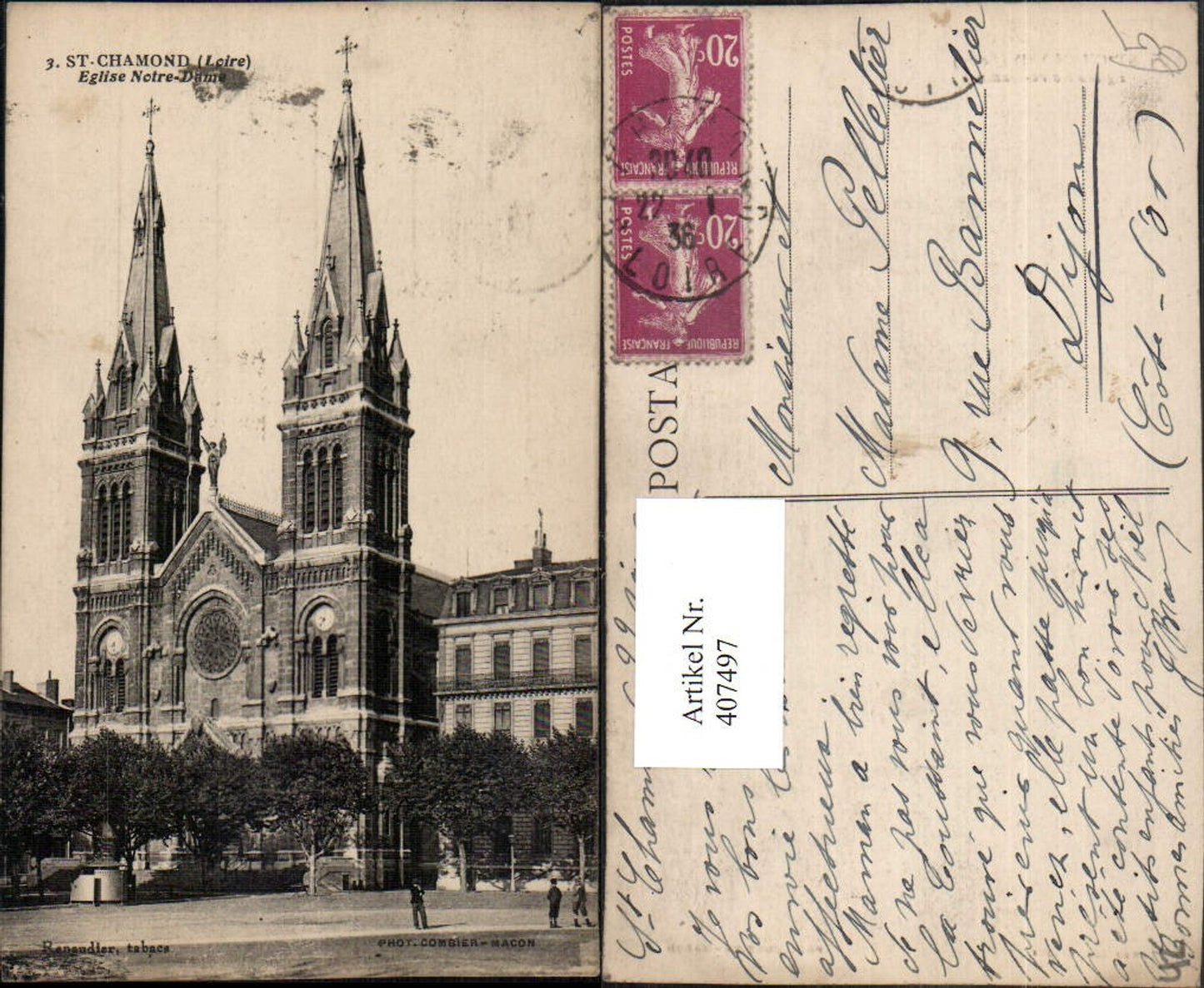 407497,Rhone-Alpes Loire St-Chamond Eglise Notre-Dame Kirche