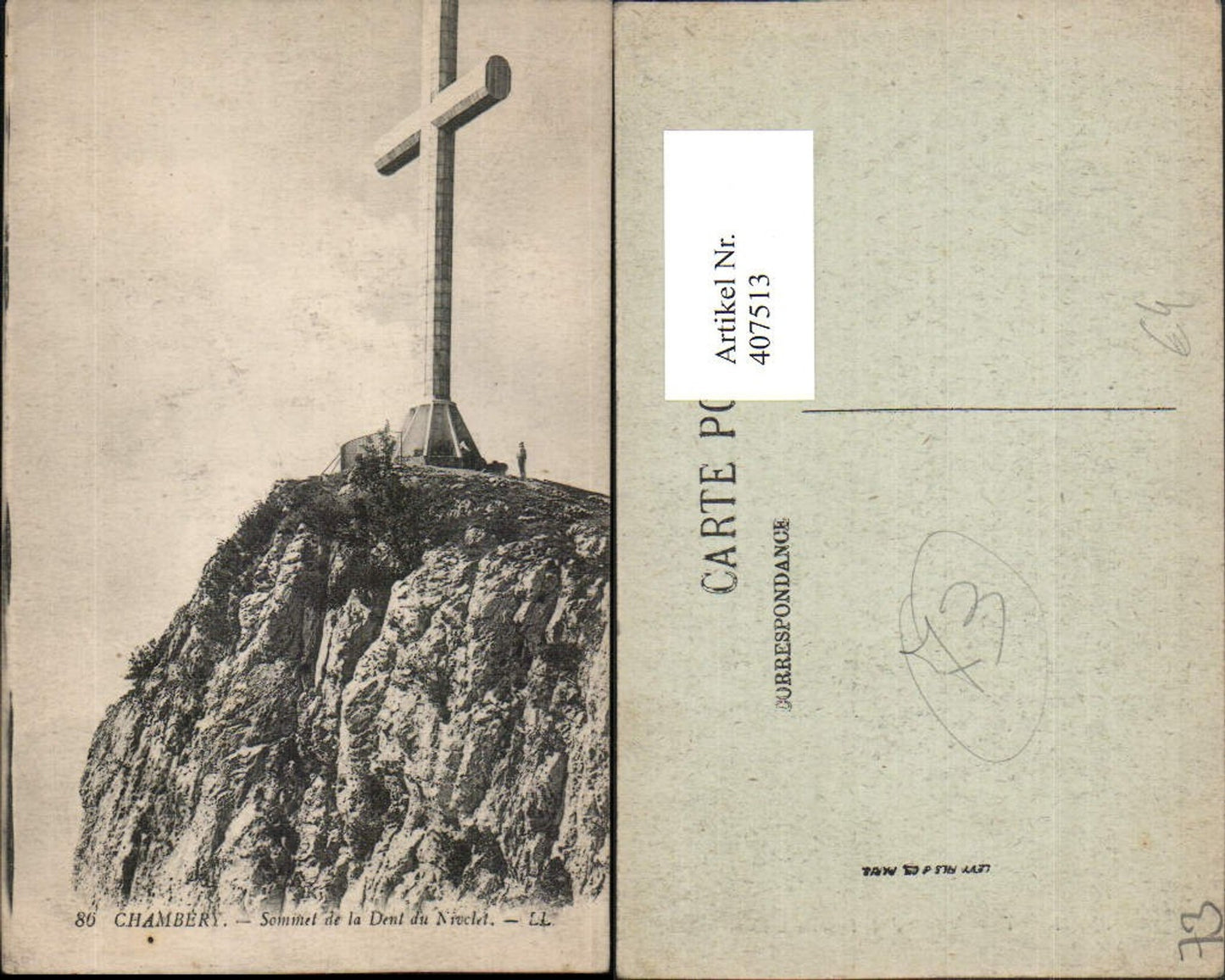 407513,Rhone-Alpes Savoie Chambery Sommet de la Dent du Nivolet Gipfelkreuz