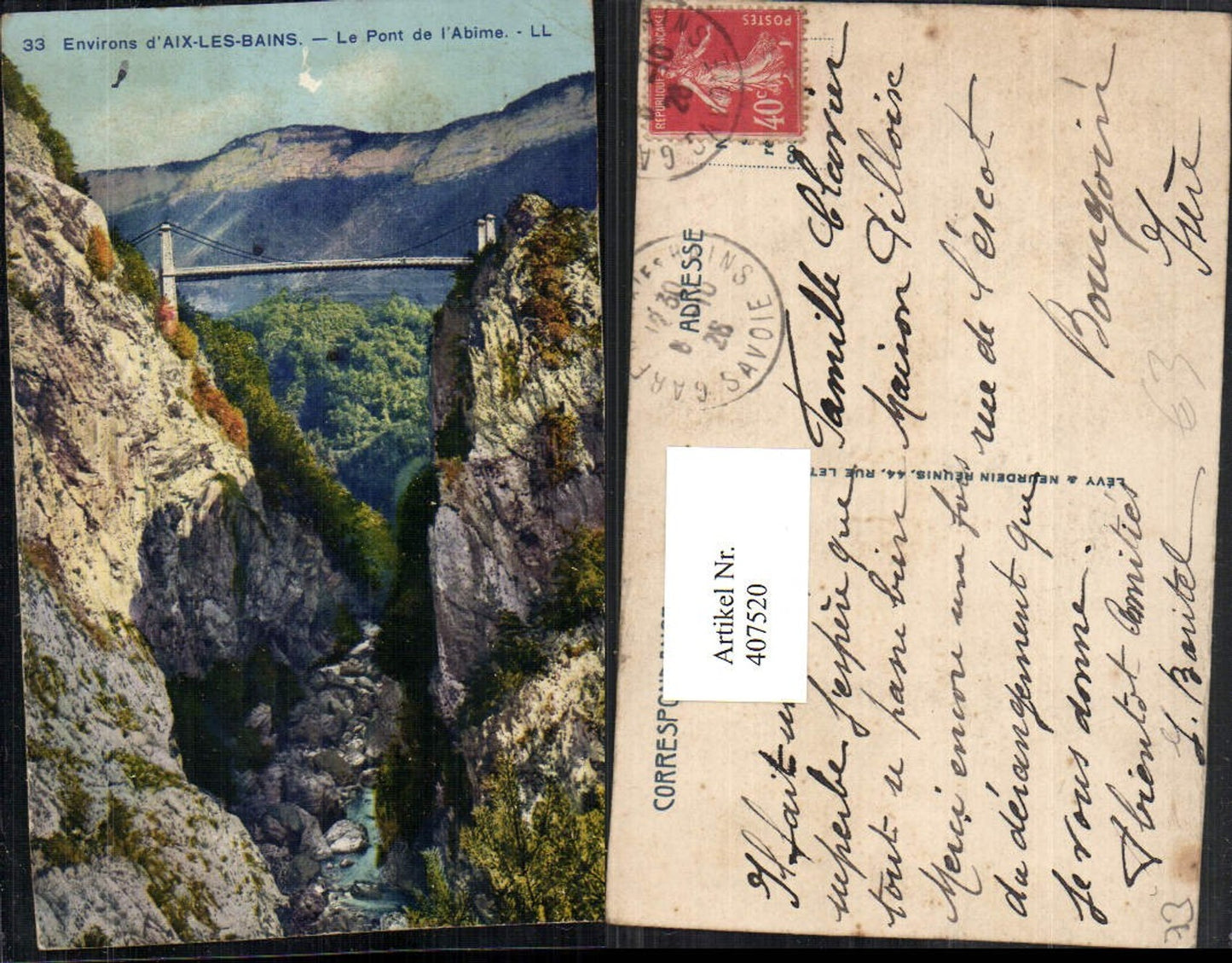 407520,Rhone-Alpes Savoie Aix-les-Bains Pont de l'Abime Brücke