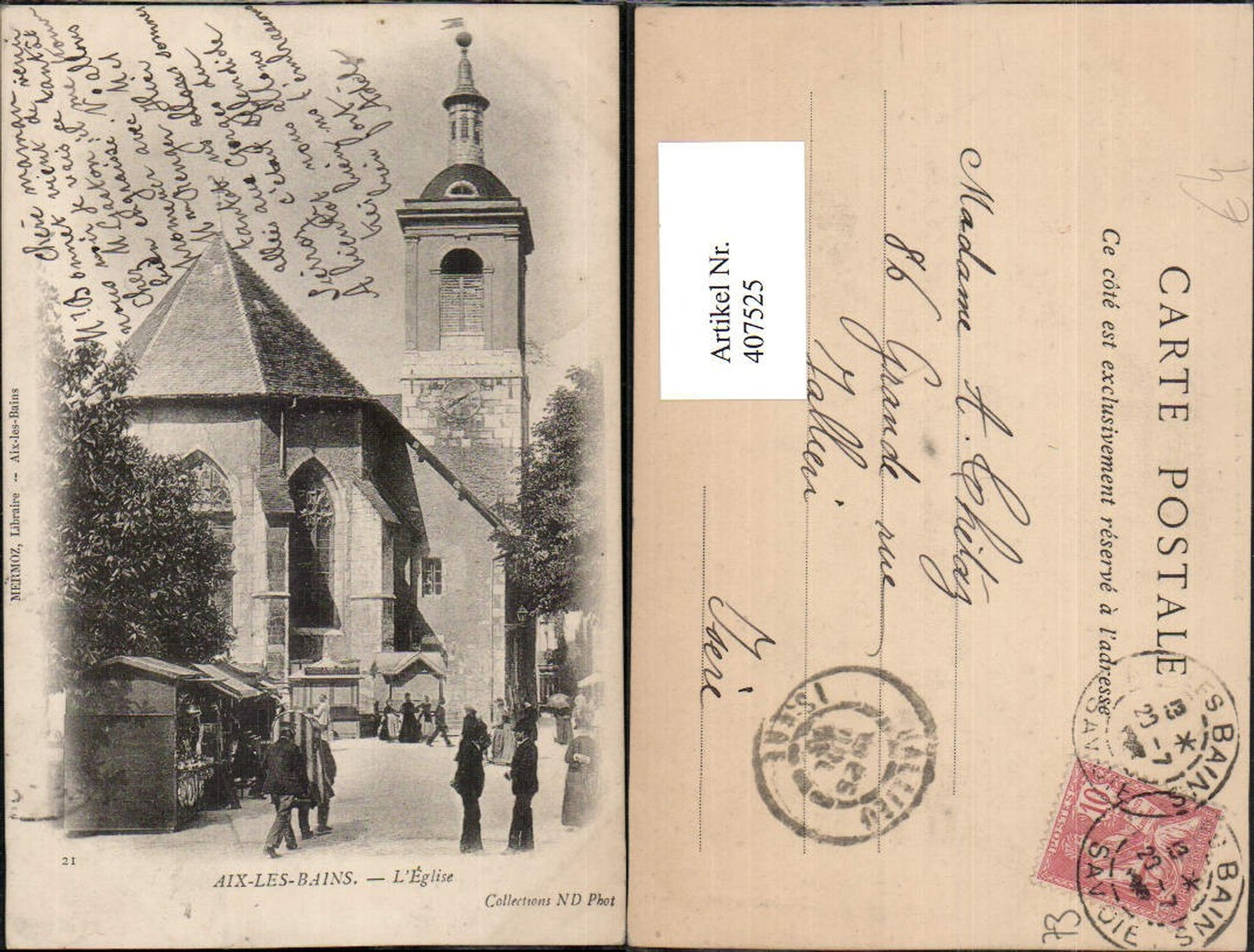 407525,Rhone-Alpes Savoie Aix-les-Bains L'Eglise Kirche