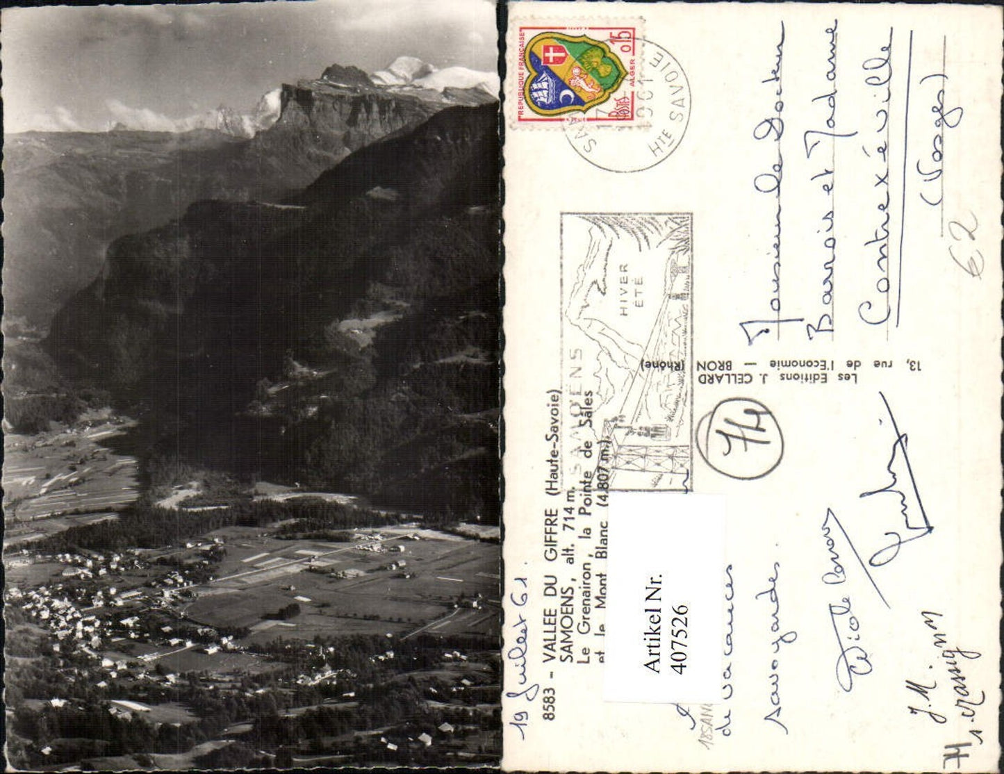 407526,Rhone-Alpes Haute-Savoie Vallee du Giffre Samoens Le Grenairon Totale Bergkulisse