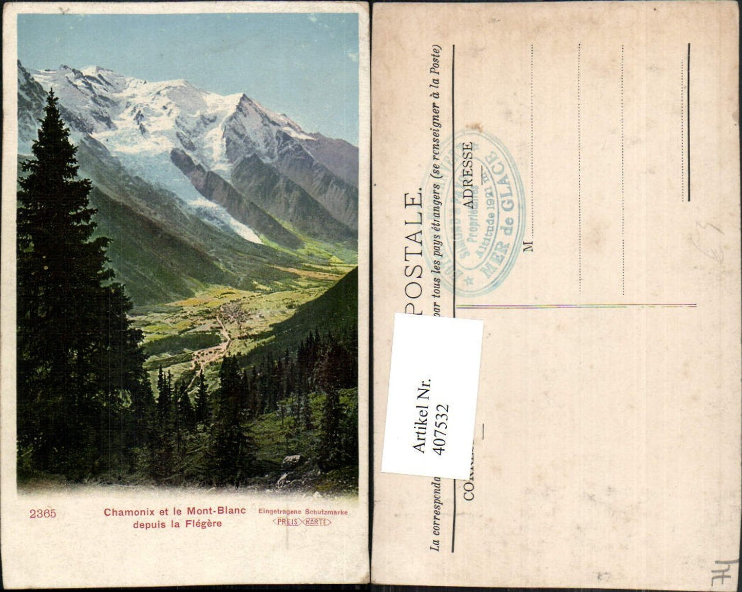 407532,Rhone-Alpes Haute-Savoie Chamonix et le Mont-Blanc Totale Bergkulisse