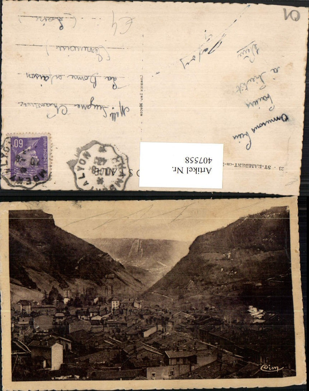 407558,Rhone-Alpes Ain St-Rambert-en-Bugey Vue Generale Totale