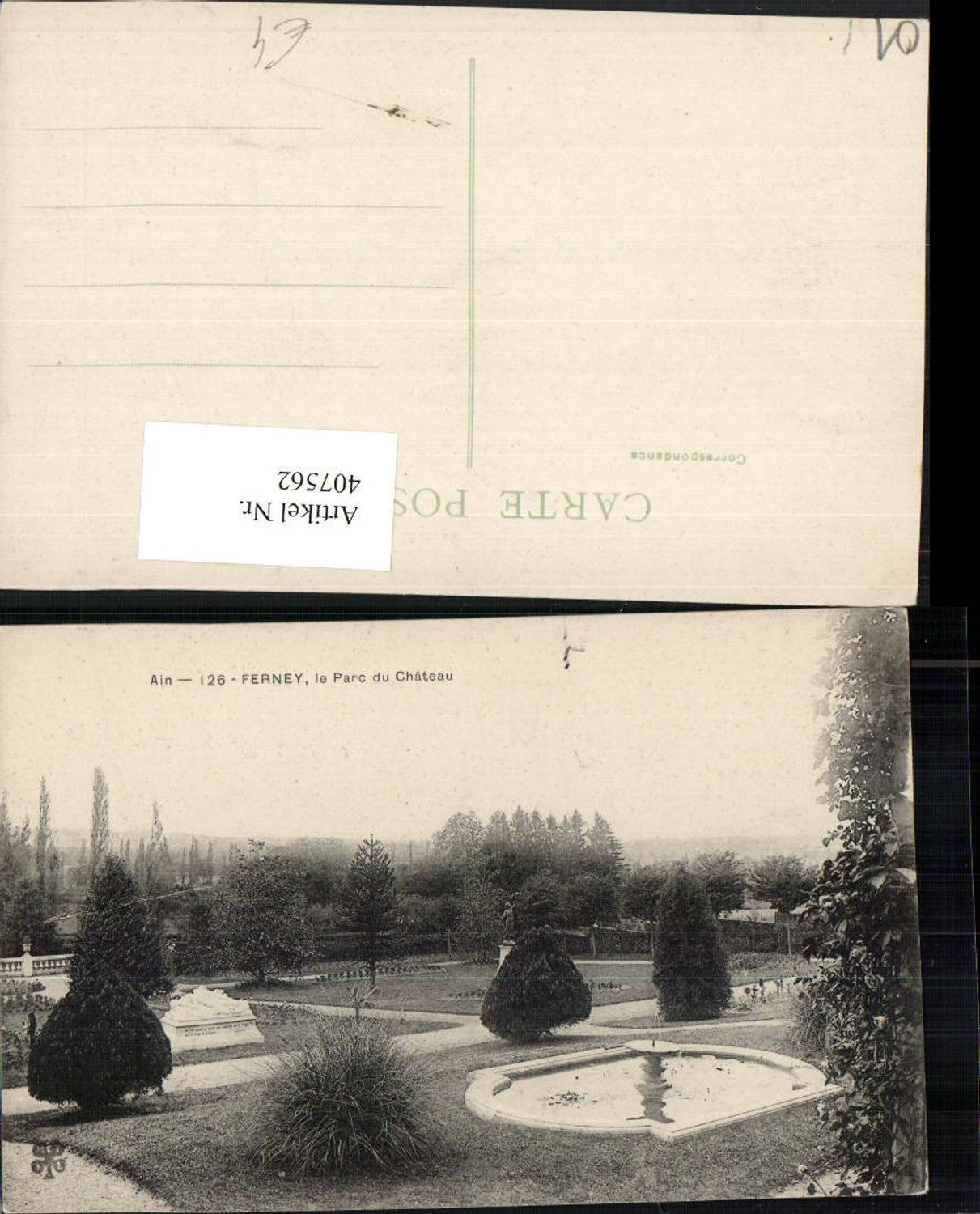 407562,Rhone-Alpes Ain Ferney Parc du Chateau Schlosspark
