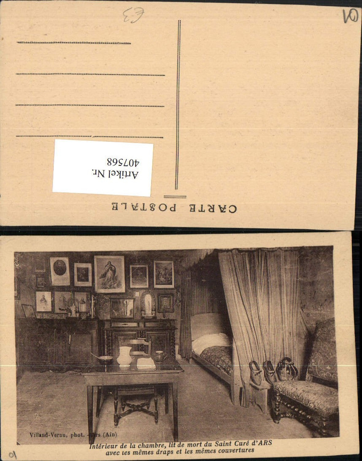 407568,Rhone-Alpes Ain Ars Saint Cure Interieur de la chambre Schlafzimmer