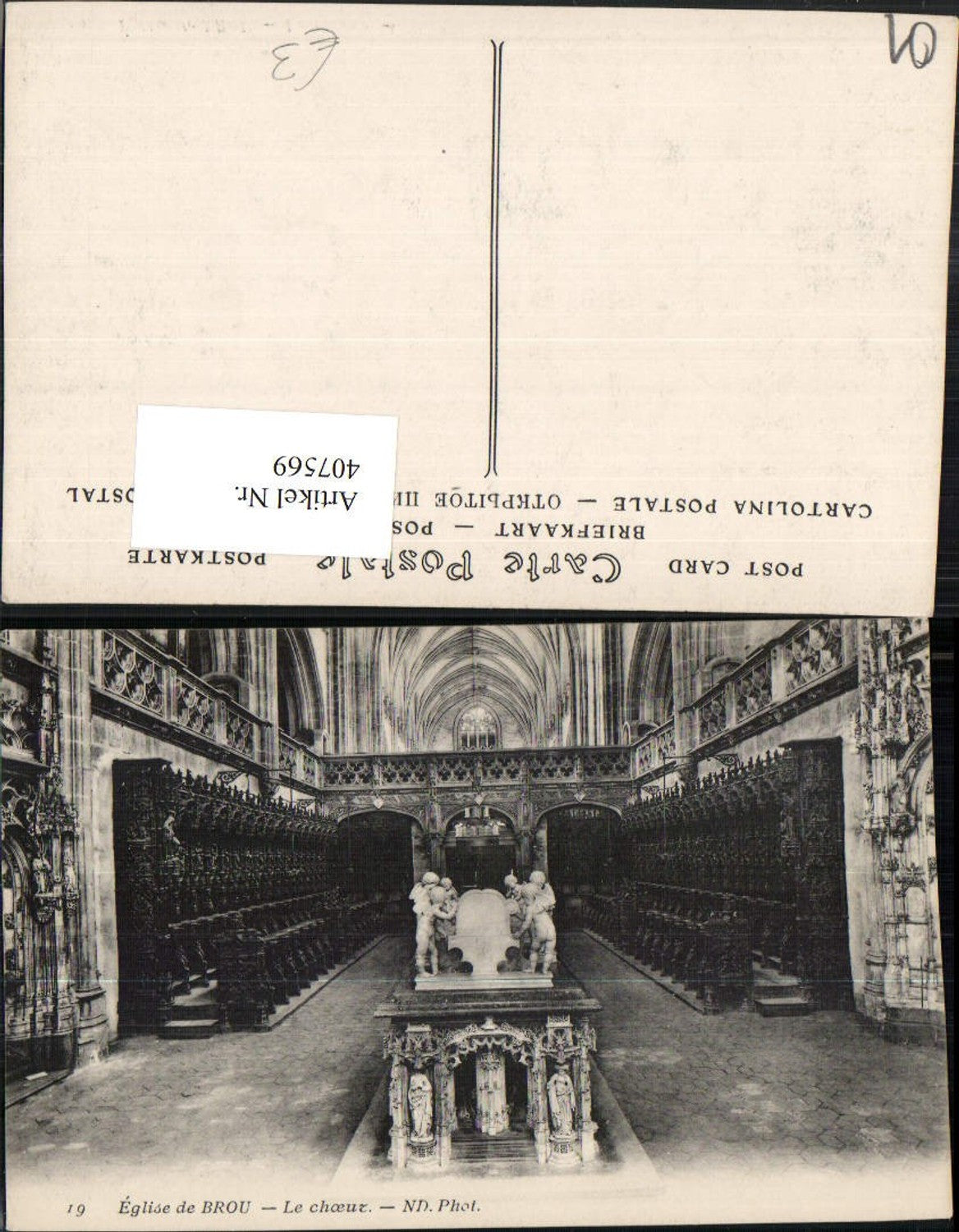 407569,Rhone-Alpes Ain Eglise de Brou Le Choeur Kirche Chor