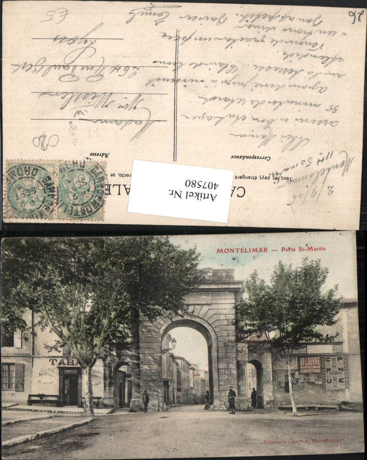 407580,Rhoen-Alpes Drome Montelimar Porte St-Martin Tor Straßenansicht