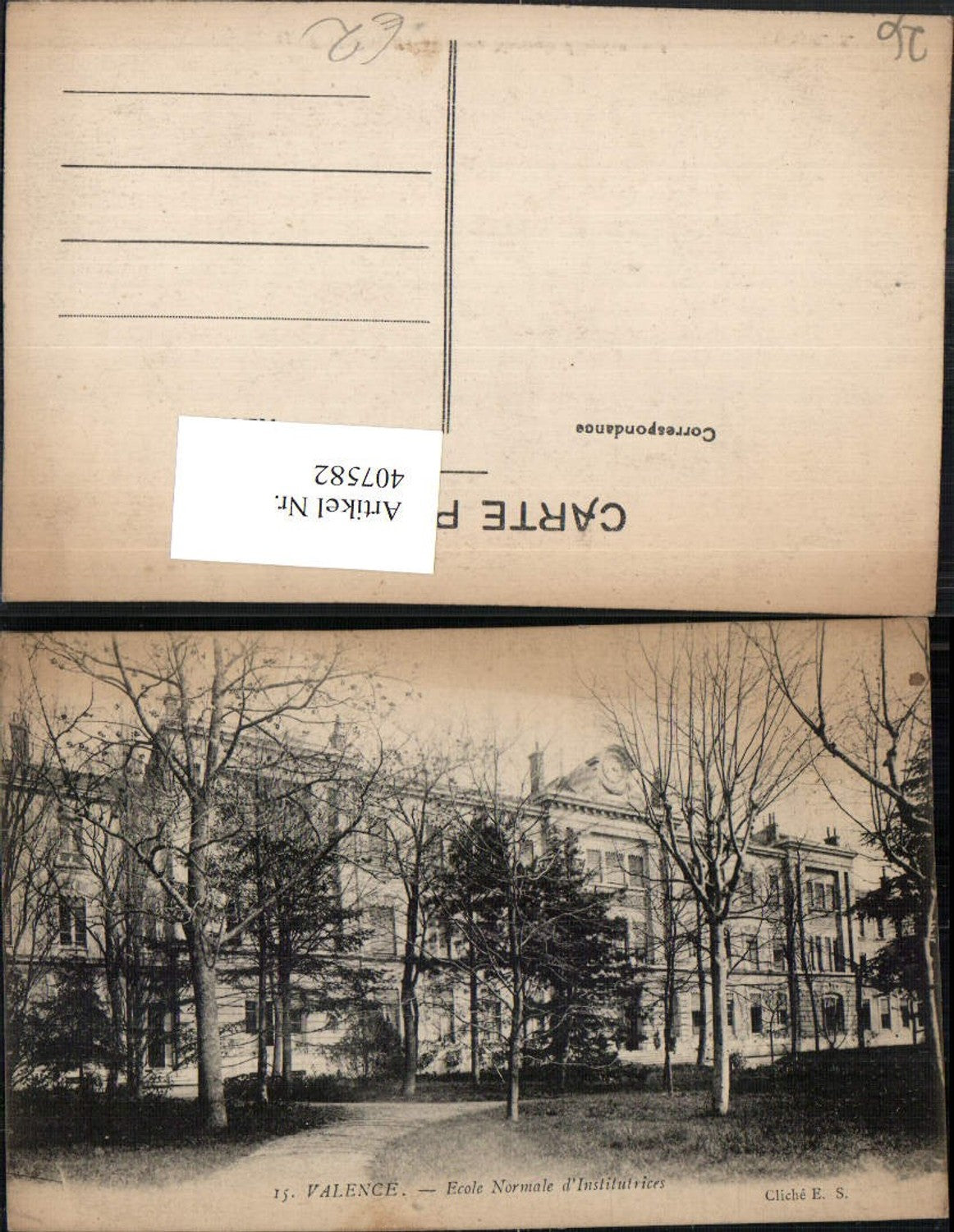 407582,Rhoen-Alpes Drome Valence Ecole Normale Institutrices Schule