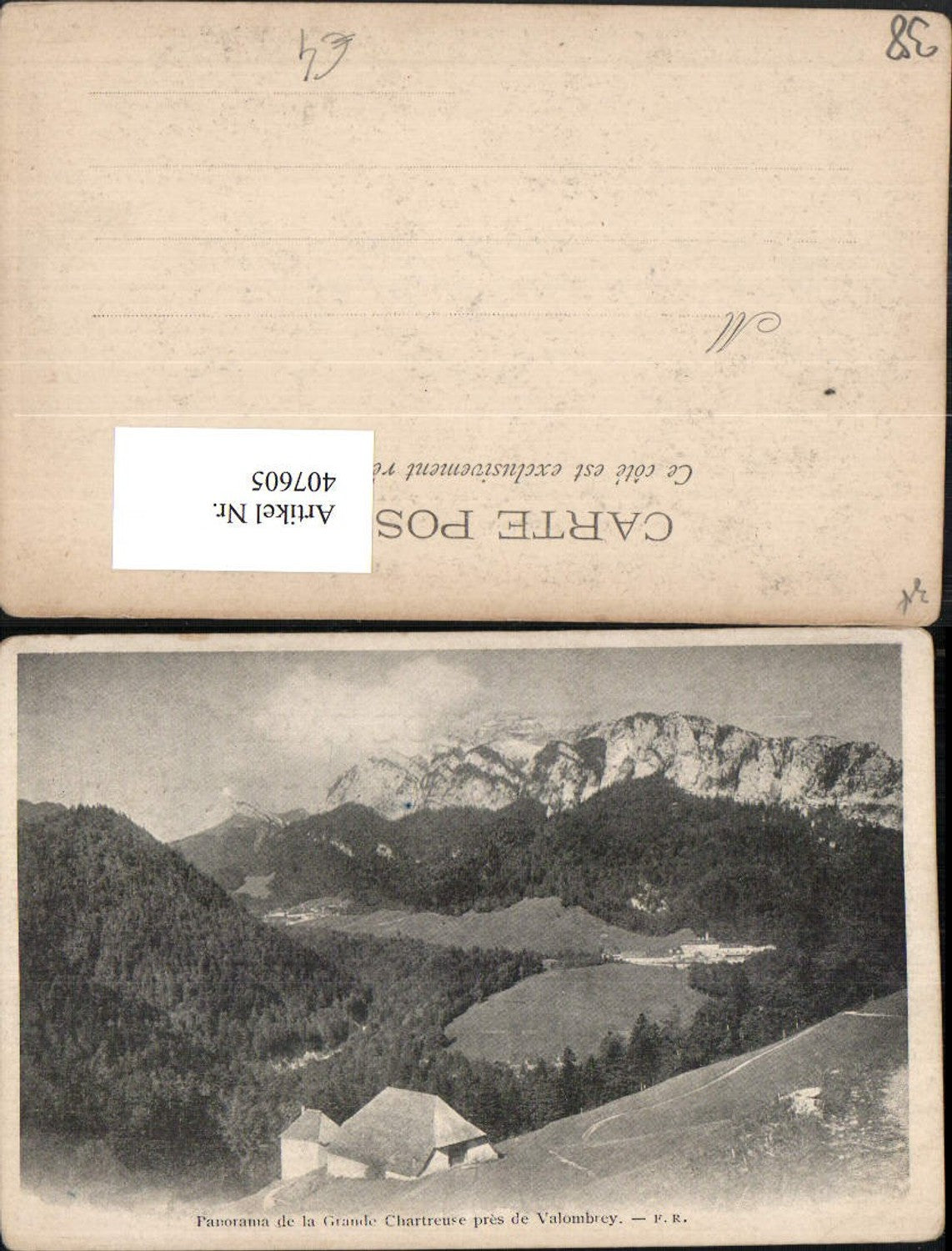 407605,Rhone-Alpes Isere Valombrey Panorama de la Grande Chartreuse Bergkulisse